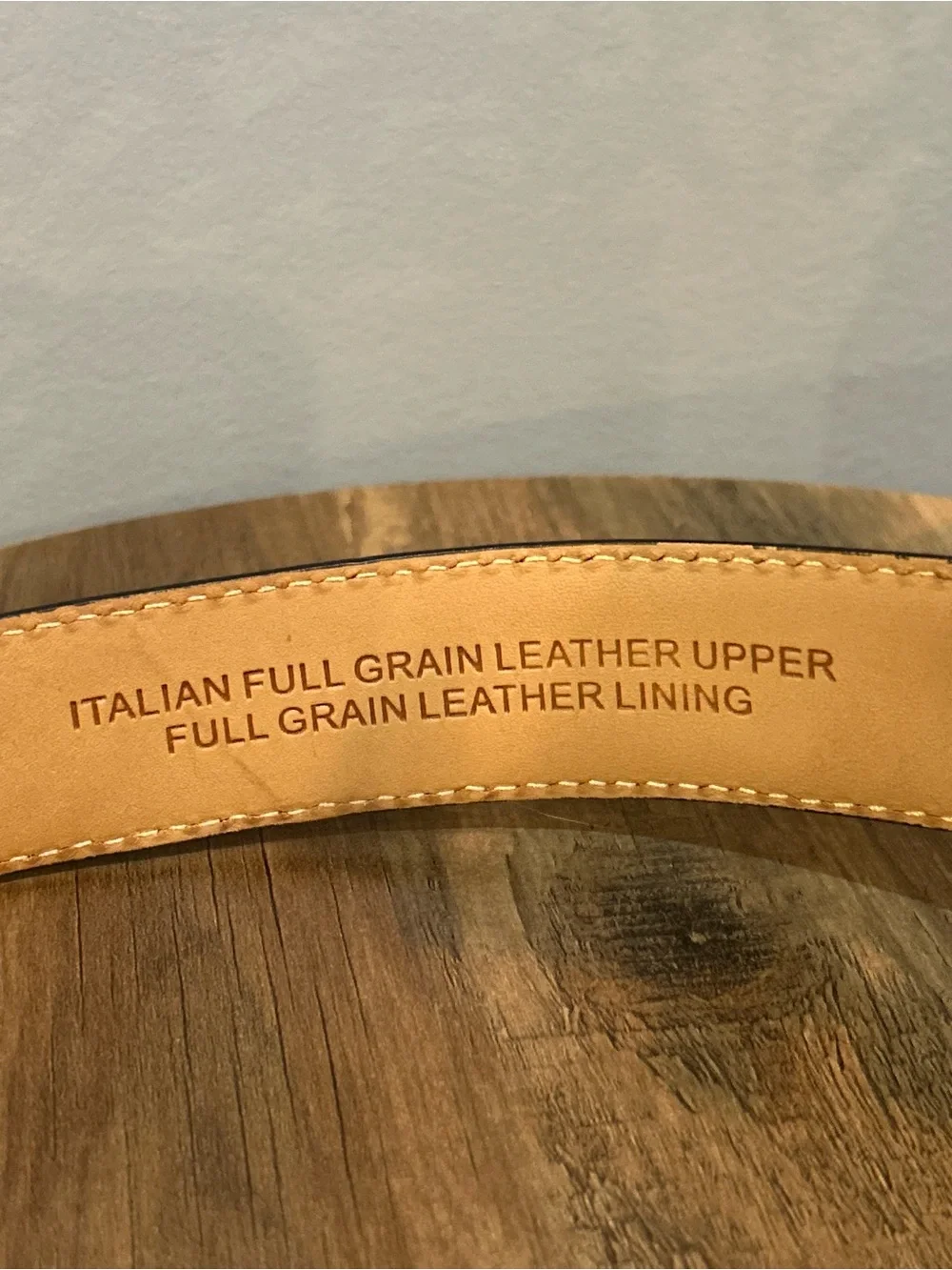 Kirkland Signature Italian Full Grain Leather Belt Brown Size 38